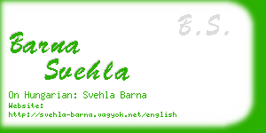 barna svehla business card